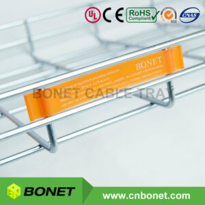 Signage for wire mesh cable trays
