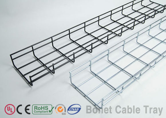 Photo of Bonet wire mesh cable tray.