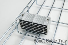 cable fixers for data cabling on wire mesh cable trays