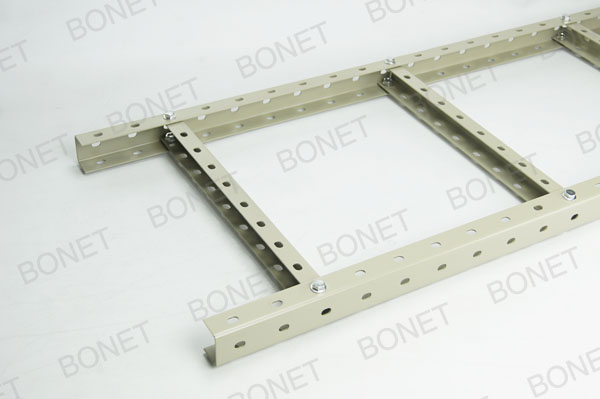 Bonet u channel ladder cable tray in gray color