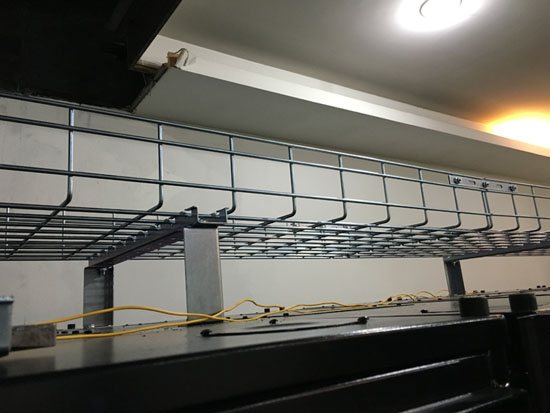 bonet wire mesh cable tray on rack installation